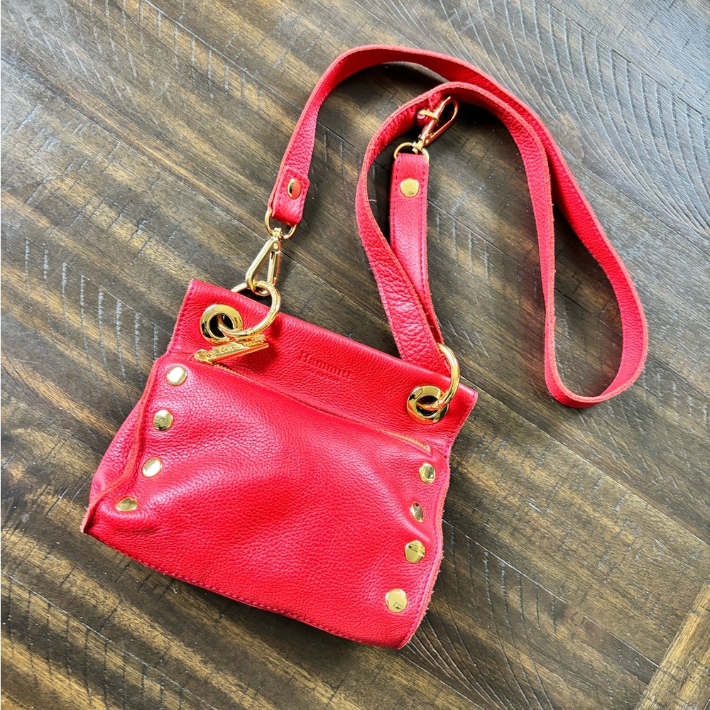 Hammitt Red Crossbody Bag with Gold Accents